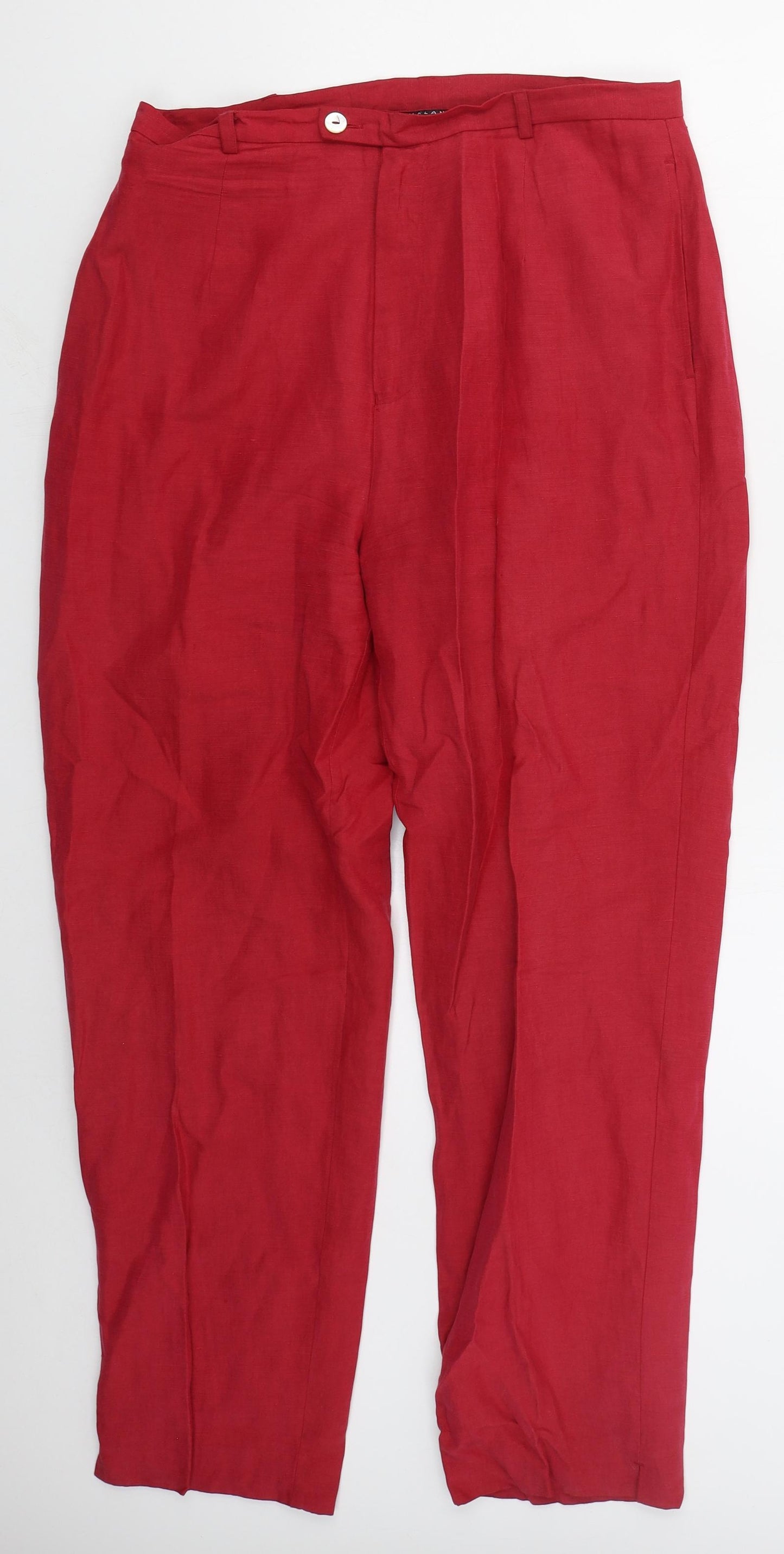 Silkland Womens Pink  Silk Trousers  Size M L29 in Regular Button