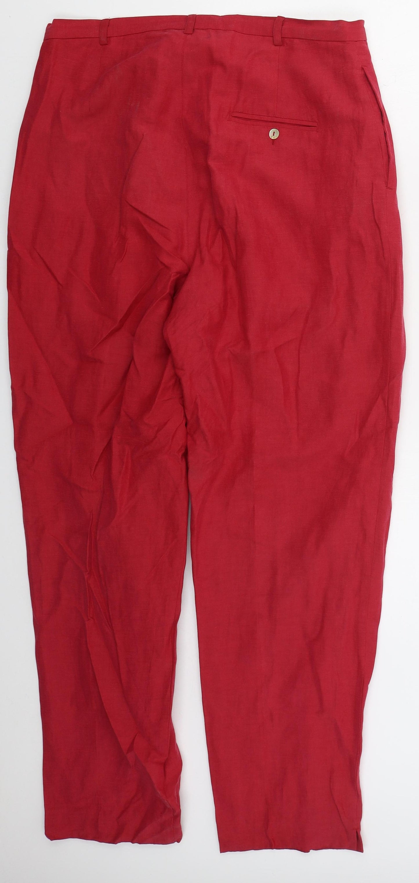 Silkland Womens Pink  Silk Trousers  Size M L29 in Regular Button