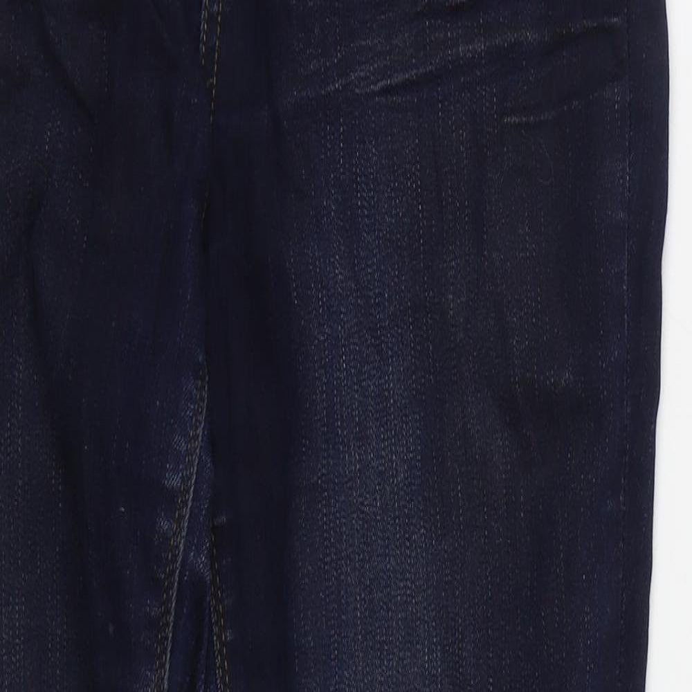 Warehouse Womens Blue  Cotton Skinny Jeans Size 12 L29 in Regular Button