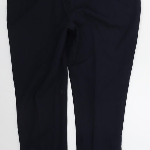 Dorothy Perkins Womens Blue  Polyester Trousers  Size 12 L28 in Regular Hook & Eye