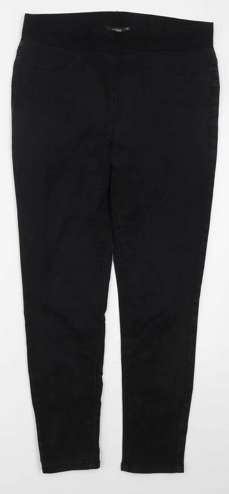 Bonmarché Womens Black  Cotton Jegging Jeans Size 14 L28 in Regular