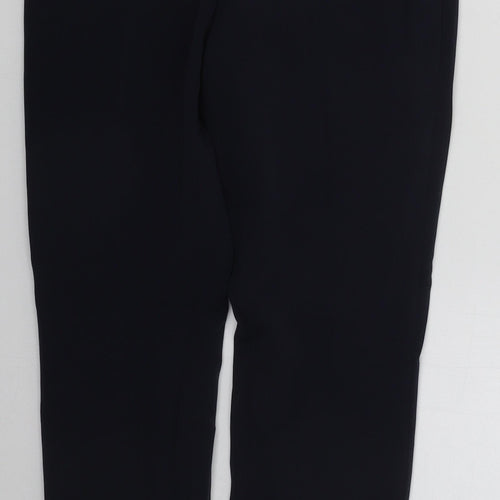 H&M Womens Blue  Polyester Trousers  Size 8 L27 in Regular Zip