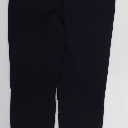 H&M Womens Blue  Polyester Trousers  Size 8 L27 in Regular Zip