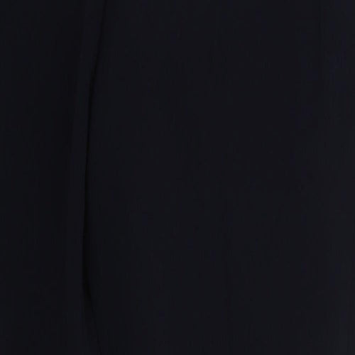 H&M Womens Blue  Polyester Trousers  Size 8 L27 in Regular Zip