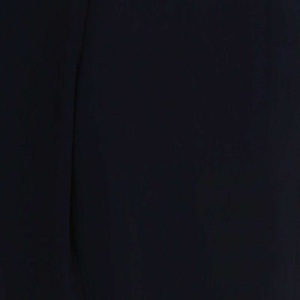 H&M Womens Blue  Polyester Trousers  Size 8 L27 in Regular Zip