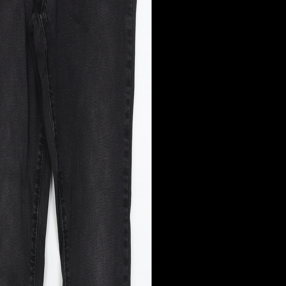 Denim Co Womens Black  Cotton Skinny Jeans Size 16 L30 in Regular Button