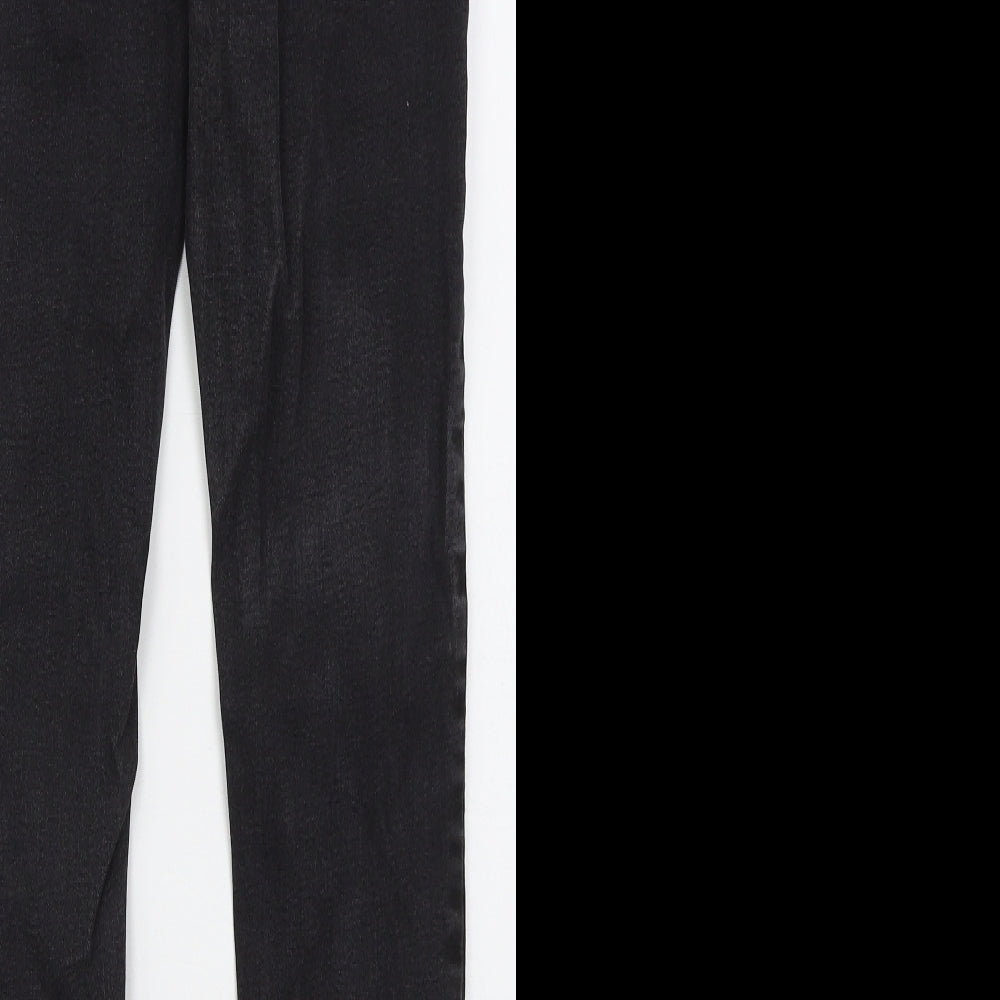 Denim Co Womens Black  Cotton Skinny Jeans Size 16 L30 in Regular Button