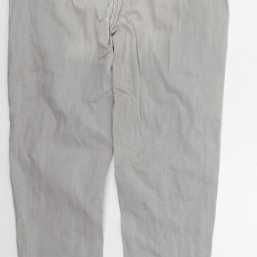 Marks and Spencer Womens Grey  Cotton Skinny Jeans Size 10 L27 in Regular Button