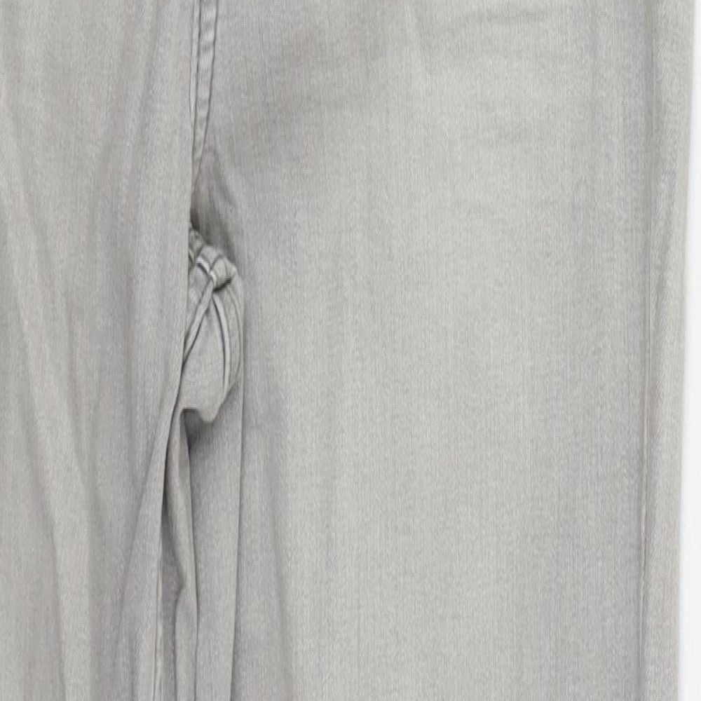 Marks and Spencer Womens Grey  Cotton Skinny Jeans Size 10 L27 in Regular Button