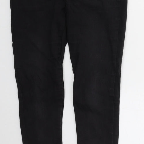 Very Womens Black  Cotton Skinny Jeans Size 8 L28 in Regular Button