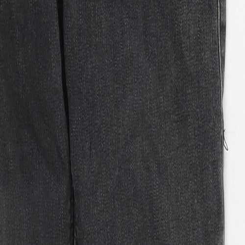 Topshop Womens Grey  Cotton Skinny Jeans Size 25 in L29 in Regular Button