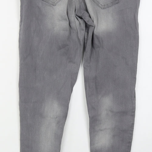 Denim Co Womens Grey  Cotton Skinny Jeans Size 10 L27 in Regular Button