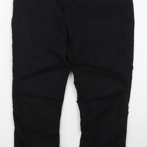 Marks and Spencer Womens Black  Cotton Skinny Jeans Size 12 L22 in Regular Button