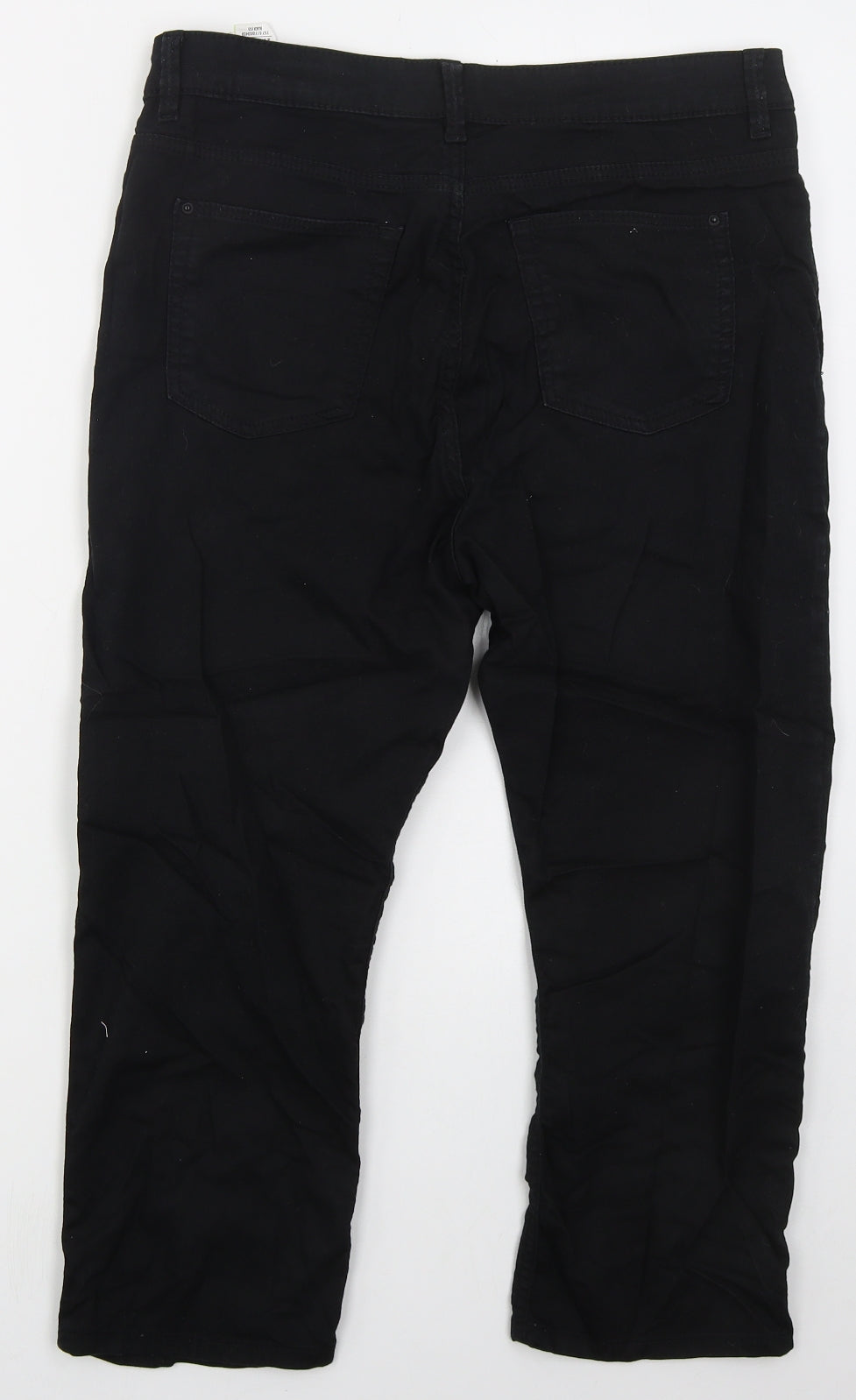 Marks and Spencer Womens Black  Cotton Skinny Jeans Size 12 L22 in Regular Button