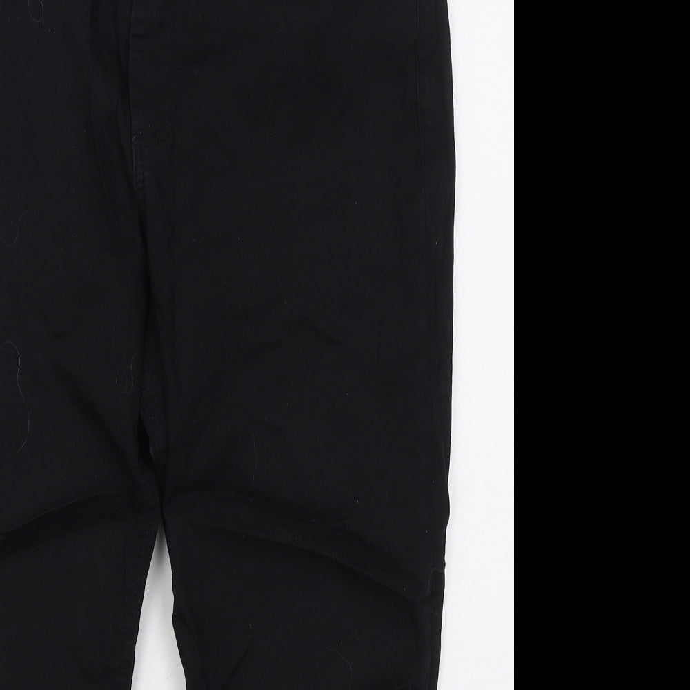 Marks and Spencer Womens Black  Cotton Skinny Jeans Size 12 L22 in Regular Button
