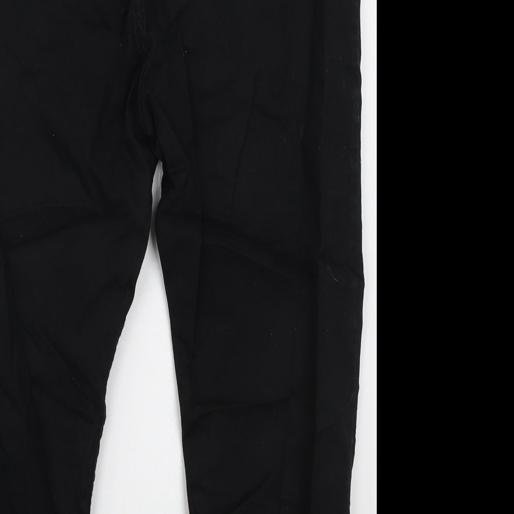 Marks and Spencer Womens Black  Cotton Skinny Jeans Size 12 L22 in Regular Button