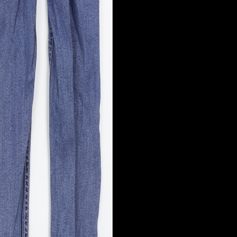 New Look Womens Blue  Cotton Skinny Jeans Size 8 L26 in Regular Button