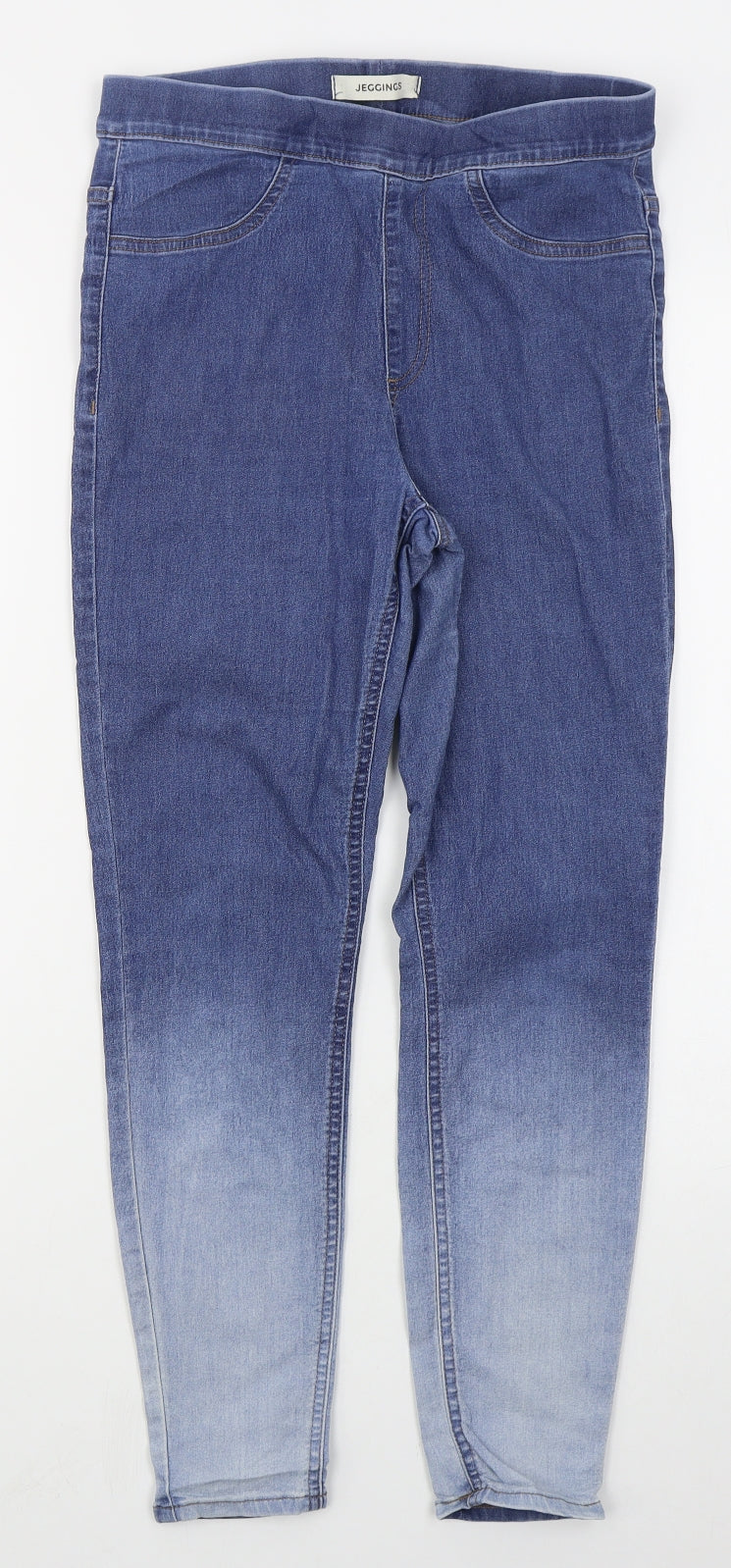 Marks and Spencer Womens Blue  Cotton Jegging Jeans Size 10 L26 in Regular