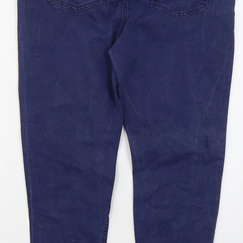 Preworn Womens Blue  Cotton Skinny Jeans Size 30 in L26 in Regular Button