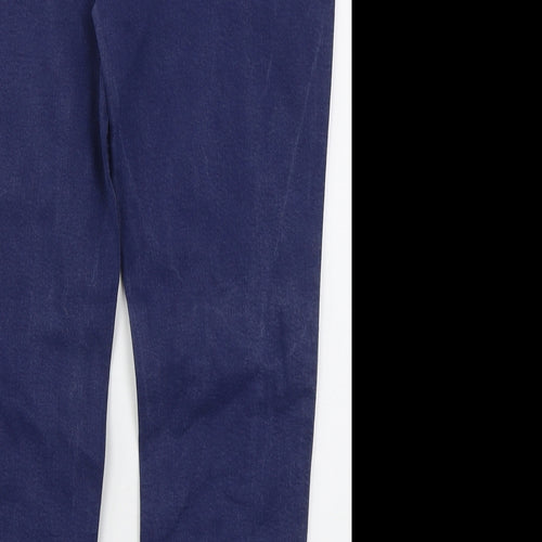 Preworn Womens Blue  Cotton Skinny Jeans Size 30 in L26 in Regular Button