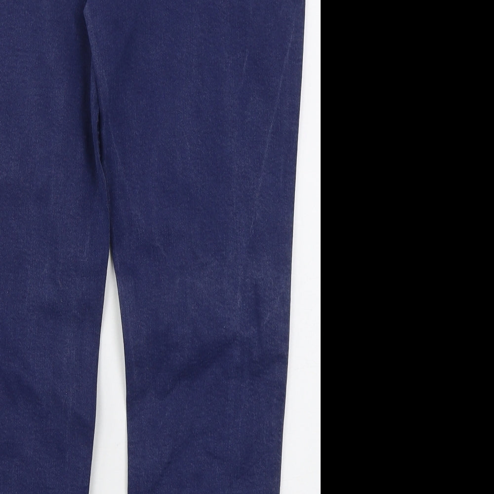 Preworn Womens Blue  Cotton Skinny Jeans Size 30 in L26 in Regular Button