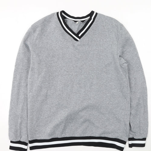 Preworn Womens Grey  Polyester Pullover Sweatshirt Size 3XL