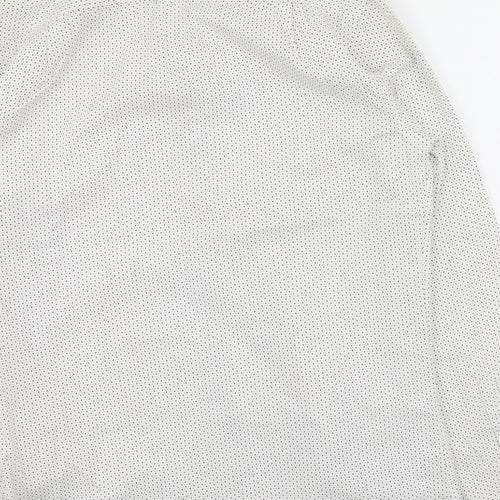 Cedar Wood State Mens Ivory Polka Dot Cotton  Button-Up Size 38 Collared