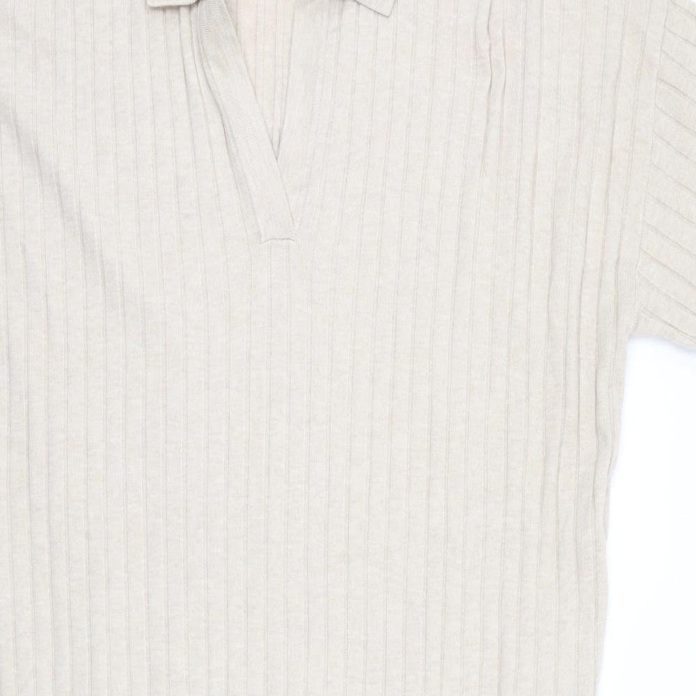 et vous Womens Beige  Viscose Jumper Dress  Size 20  V-Neck
