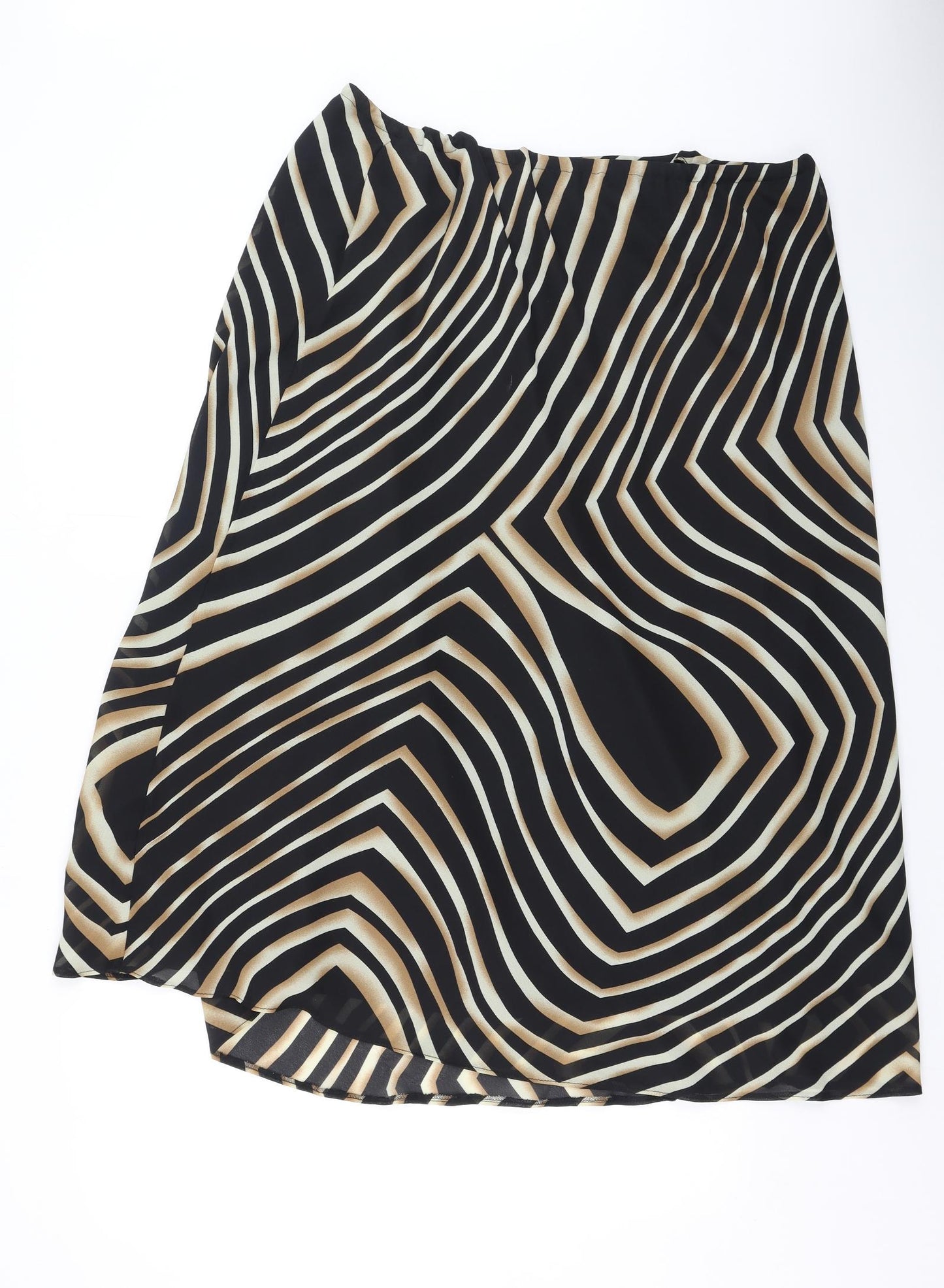 Classics Womens Brown Animal Print Polyester Maxi Skirt Size 36