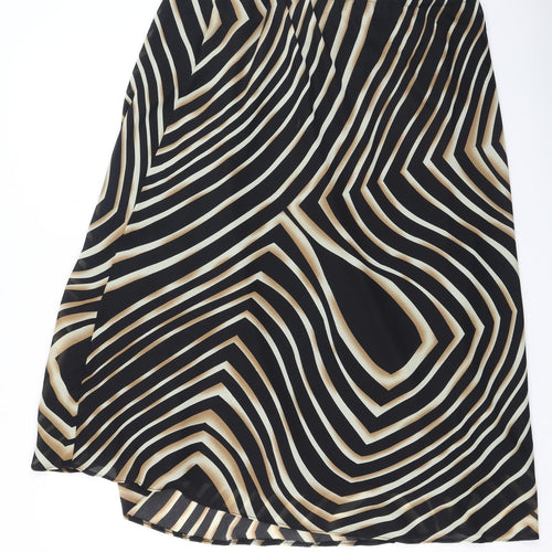 Classics Womens Brown Animal Print Polyester Maxi Skirt Size 36