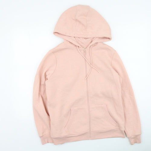 Primark Womens Pink Round Neck  Polyester Full Zip Jumper Size M