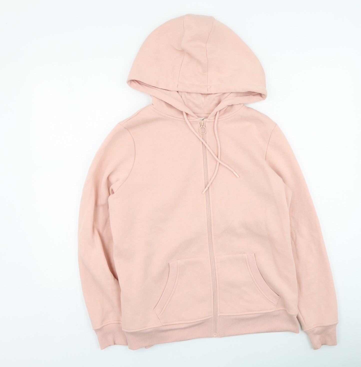 Primark Womens Pink Round Neck  Polyester Full Zip Jumper Size M