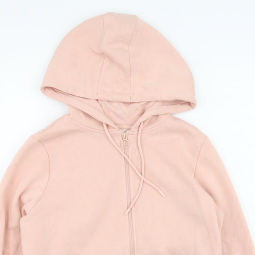Primark Womens Pink Round Neck  Polyester Full Zip Jumper Size M