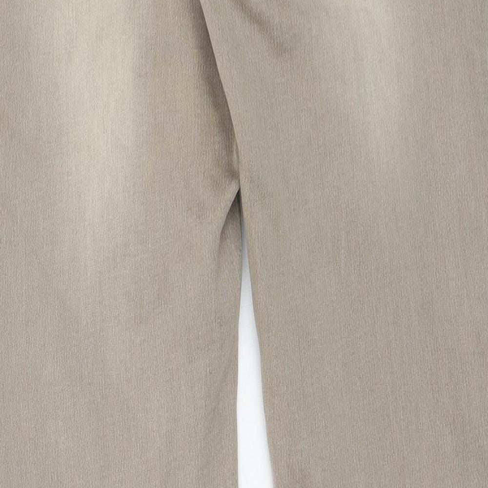 Savan Womens Beige  Cotton Straight Jeans Size 32 L31 in Regular