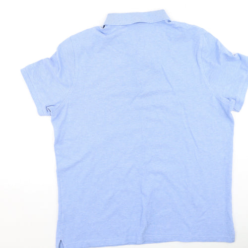 Marks and Spencer Mens Blue  Cotton  Polo Size XL Collared