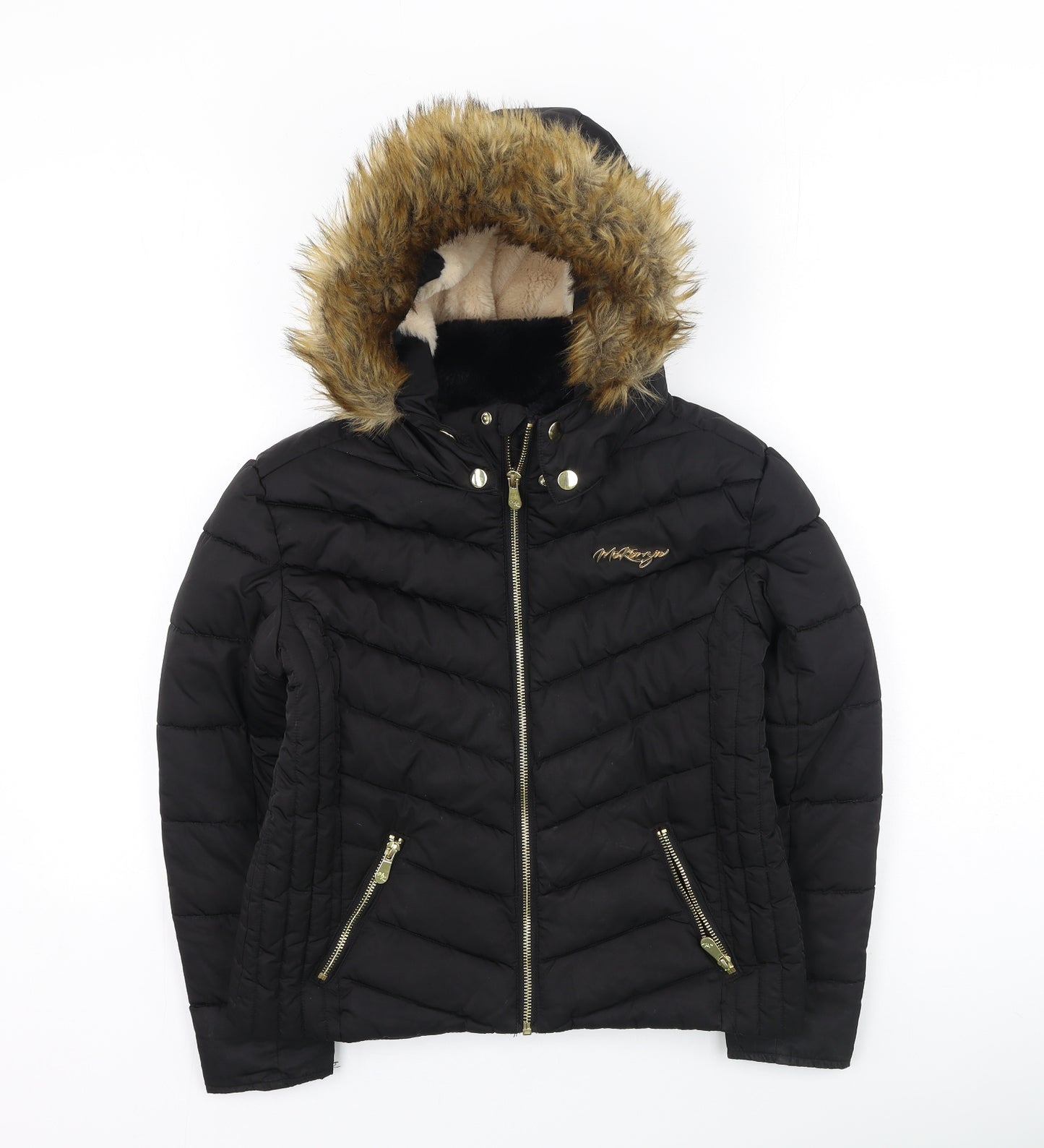 McKenzie Girls Black   Basic Coat Coat Size 10-11 Years