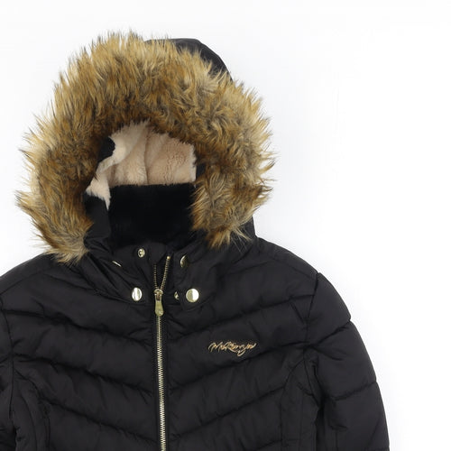 McKenzie Girls Black   Basic Coat Coat Size 10-11 Years