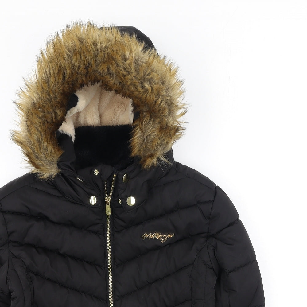 McKenzie Girls Black   Basic Coat Coat Size 10-11 Years