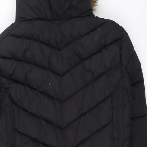 McKenzie Girls Black   Basic Coat Coat Size 10-11 Years