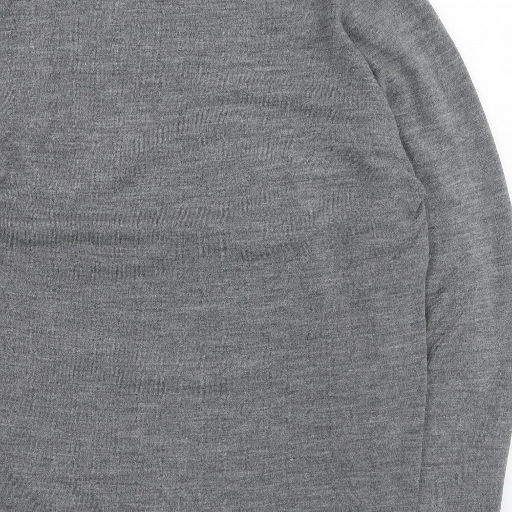 Marks and Spencer Mens Grey Round Neck  Acrylic Pullover Jumper Size XL