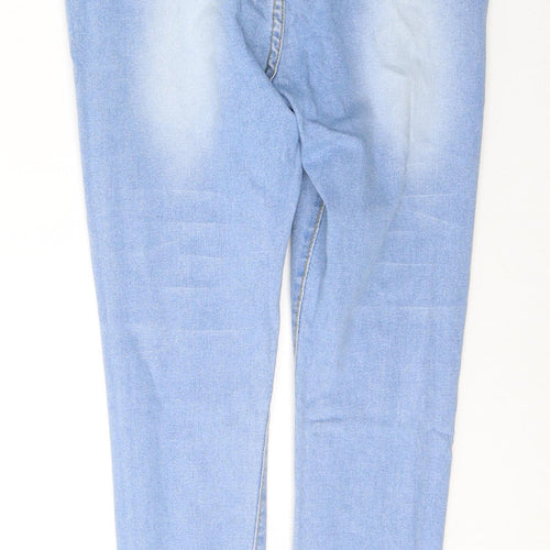 SheIn Womens Blue  Cotton Skinny Jeans Size 28 in L27 in Regular Button