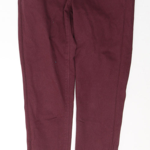 WareDenim Womens Red  Cotton Skinny Jeans Size 12 L30 in Regular Button