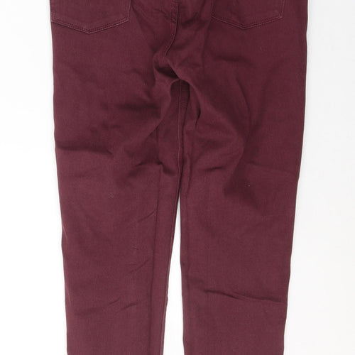WareDenim Womens Red  Cotton Skinny Jeans Size 12 L30 in Regular Button