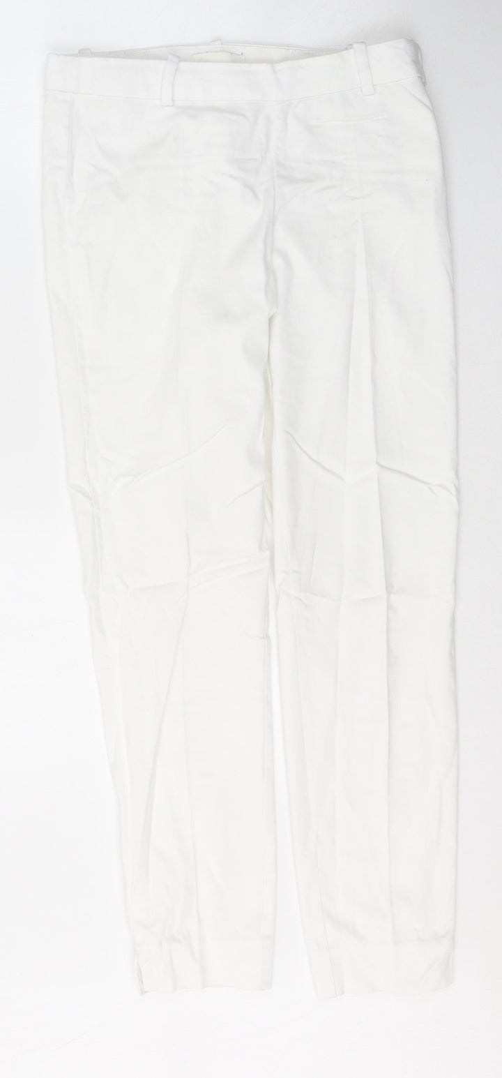 H&M Womens White Cotton Jegging Jeans Size 10 L26 in Regular Zip