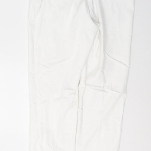 H&M Womens White  Cotton Jegging Jeans Size 10 L26 in Regular Zip