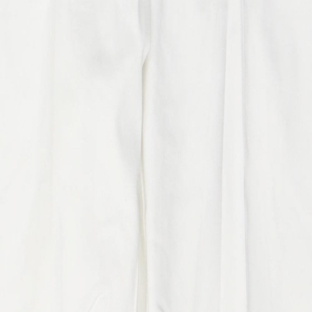 H&M Womens White  Cotton Jegging Jeans Size 10 L26 in Regular Zip