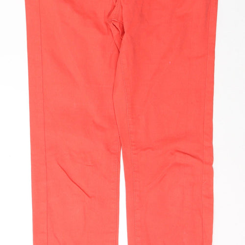 Marks and Spencer Womens Red  Cotton Jegging Jeans Size 8 L29 in Regular Button