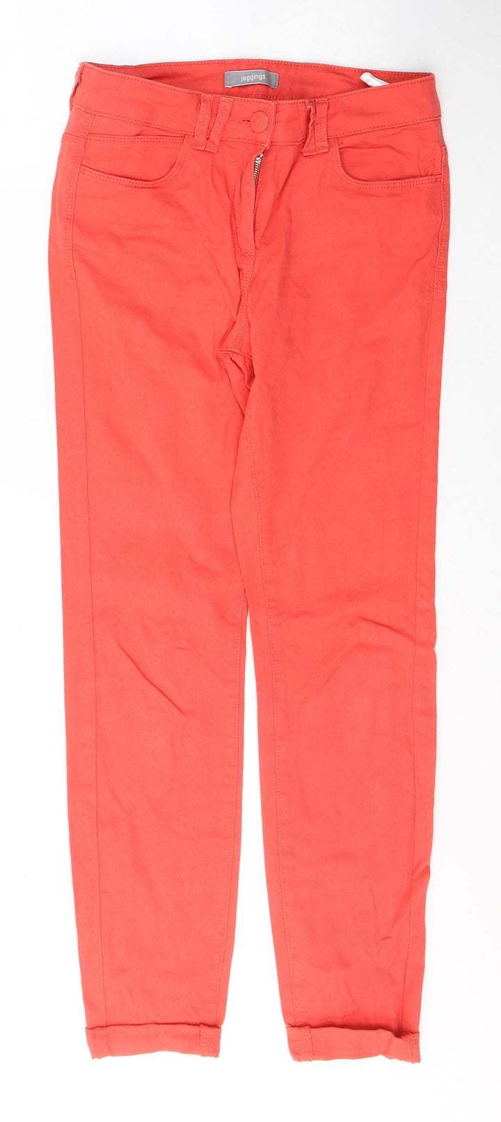 Marks and Spencer Womens Red  Cotton Jegging Jeans Size 8 L29 in Regular Button