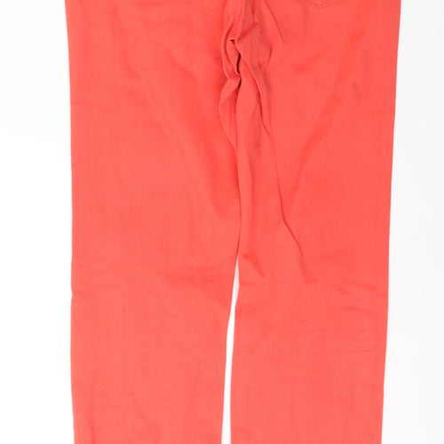 Marks and Spencer Womens Red  Cotton Jegging Jeans Size 8 L29 in Regular Button