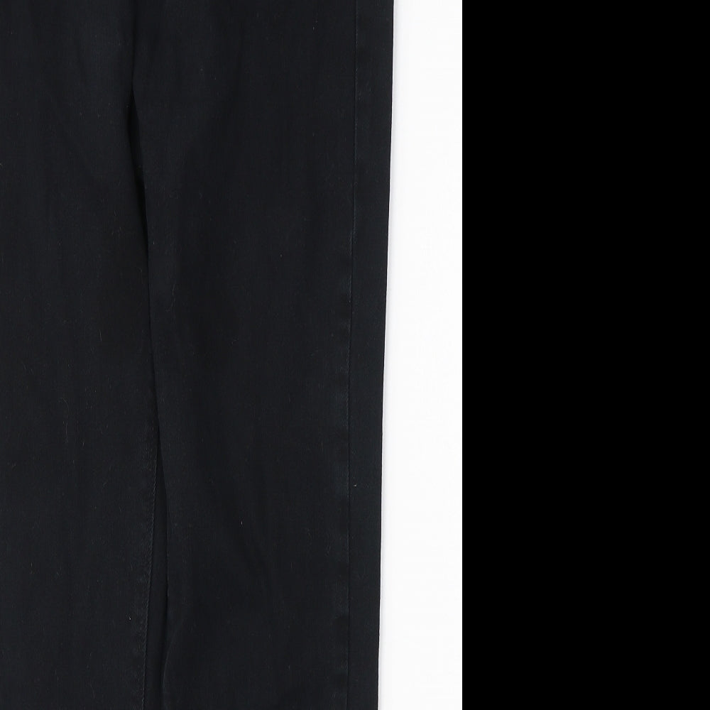 Autograph Womens Black  Cotton Skinny Jeans Size 14 L28 in Regular Button